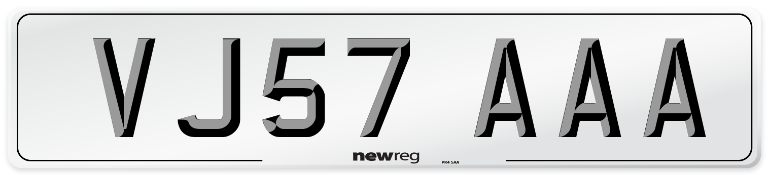 VJ57 AAA Number Plate from New Reg